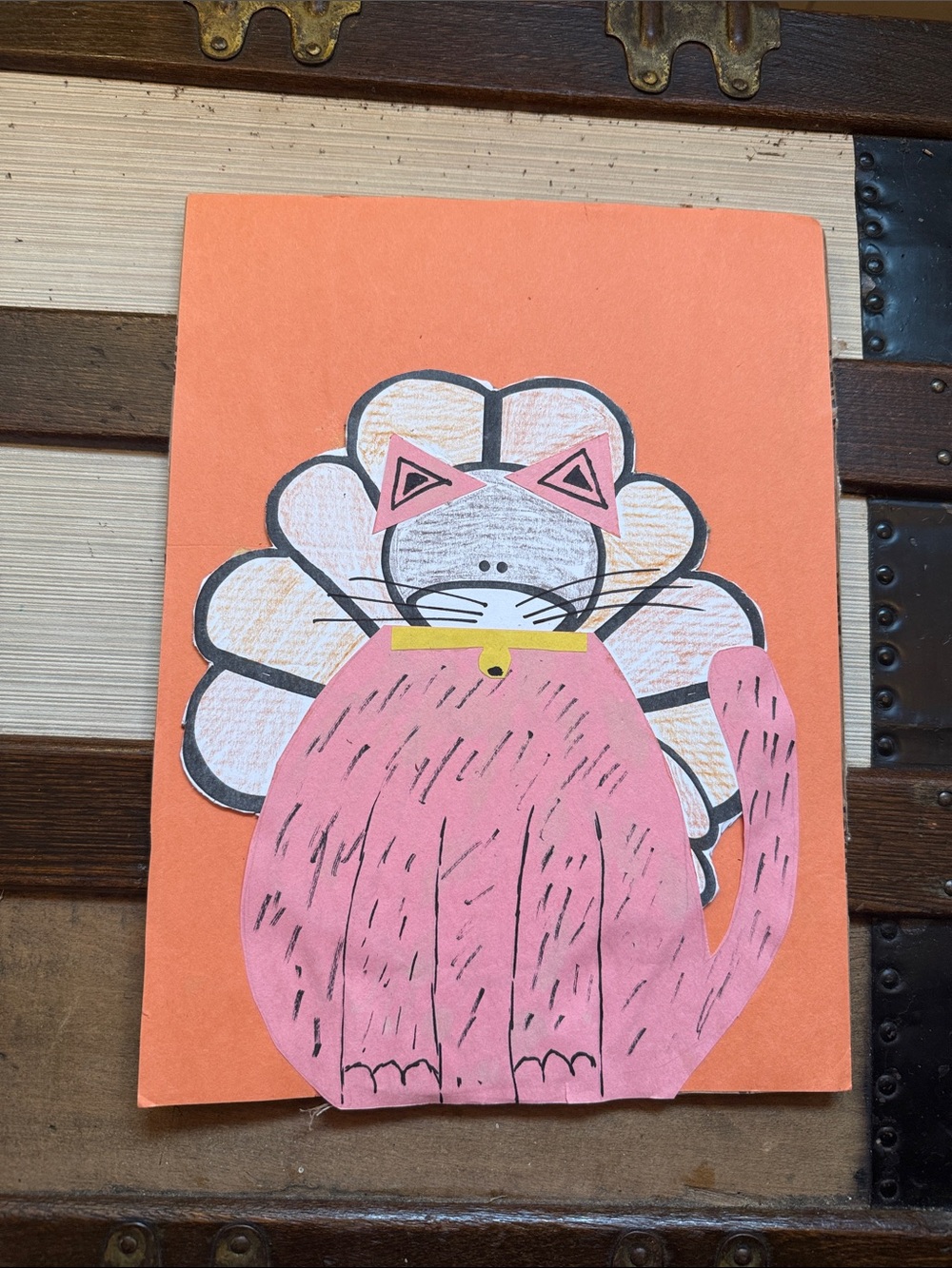 Pink Cat Decorative Pet Art Panel - Unbranded